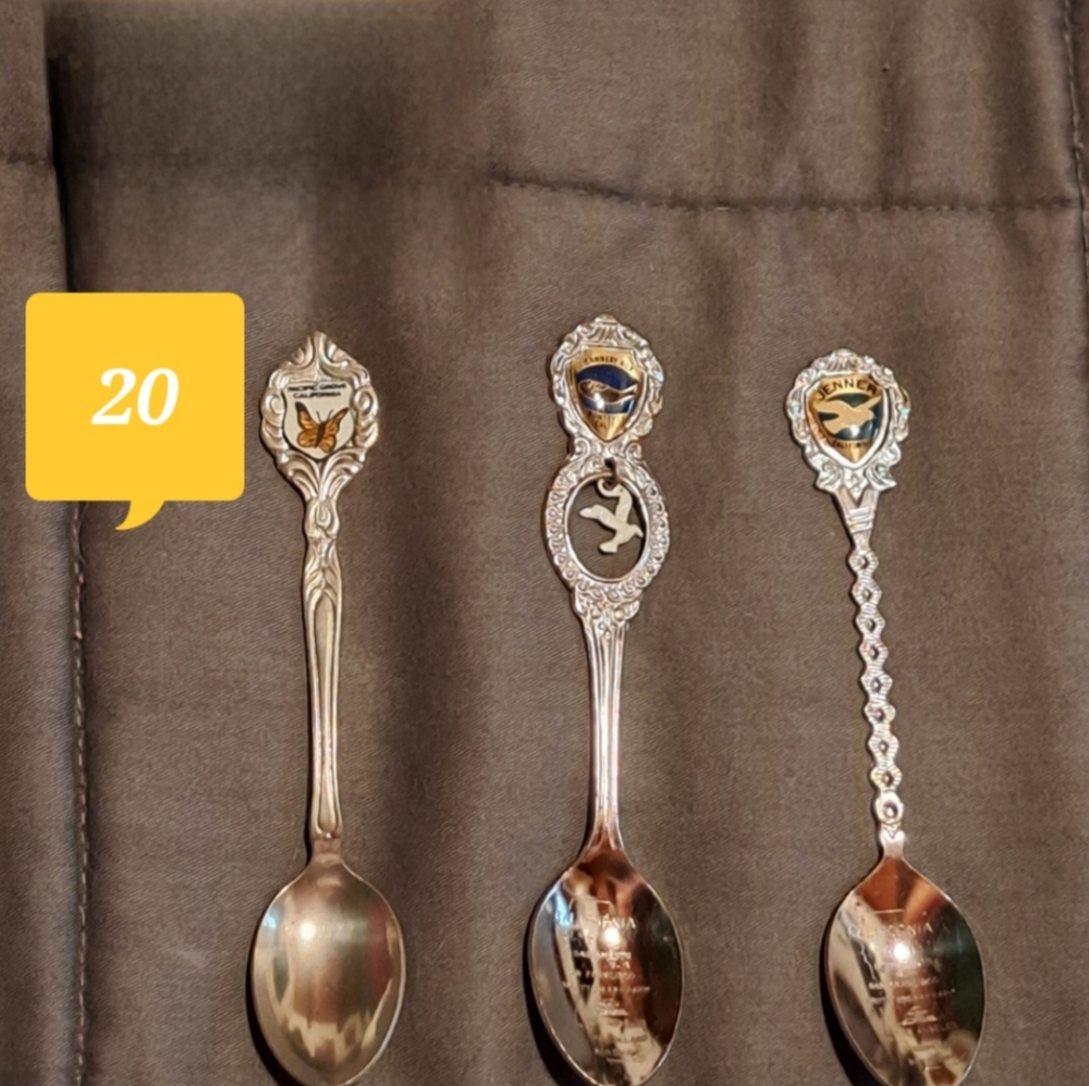 3 Souvenir Spoons